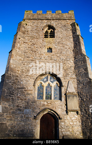 St Oswalds Chiesa torre Horton in Ribblesdale Yorkshire Inghilterra Foto Stock