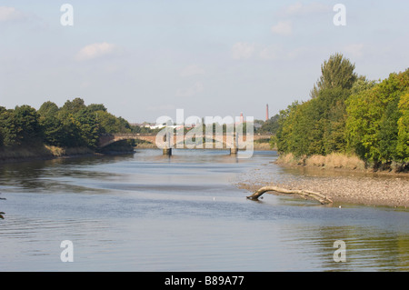 Il Liverpool Road ponte che attraversa il fiume Ribble in Preston Lancashire Foto Stock