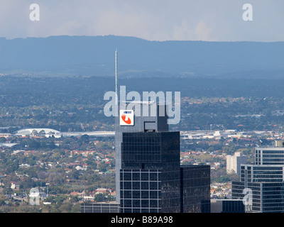 Il fumo proveniente da bushfires sulle colline intorno a Melbourne Victoria Australia Foto Stock