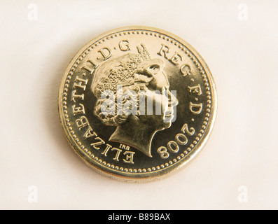 Una moneta di libbra Foto Stock