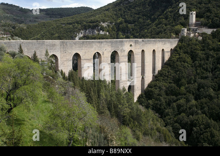 Ponte delle Torri, Spoleto, umbria, Italia Foto Stock