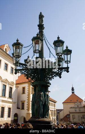 Lanterna in Hradcany, praga repubblica ceca bellissima città europea Foto Stock