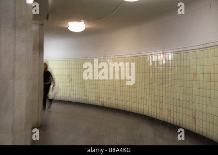 La Russia. Mosca,Kropotkinskaya,Stazione della Metropolitana Foto Stock