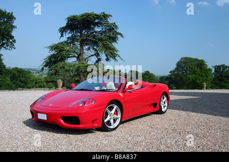 Classico rosso Ferrari 360 Spider F1 Foto Stock