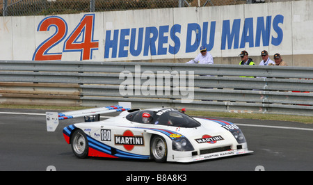 Martini Porsche presso le 24 ore di Le Mans 2008, Francia. Foto Stock