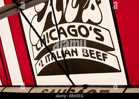 Al s Chicago Carne bovina italiana tenda downtown Chicago Illinois Foto Stock