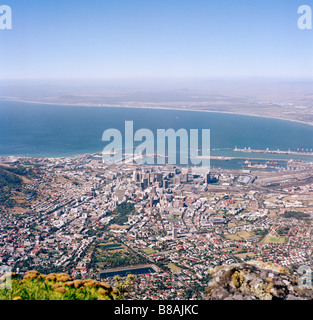 Paesaggio urbano vista su Città del Capo in Sud Africa in Africa subsahariana. apartheid paesaggio urbano città di bellezza viaggio panoramico Foto Stock