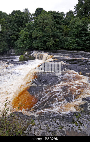 Aysgarth cade in pieno diluvio dopo forti piogge autunnali Foto Stock