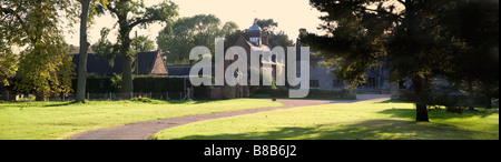 Baddesley Clinton station wagon Warwickshire vista dal cuore di Inghilterra modo sentiero Foto Stock