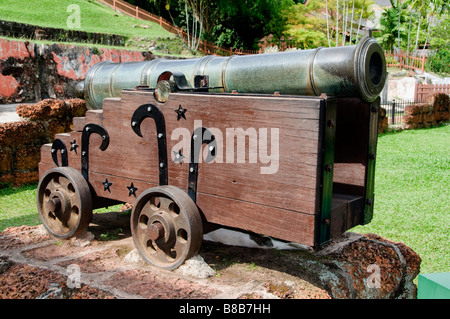 Malacca Malaysia Olandese Portoghese Fort Olanda Portogallo Paesi Bassi fortificazione coloniale del castello Foto Stock