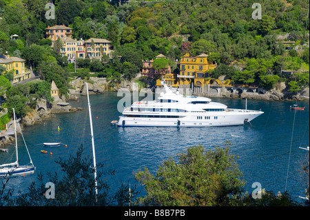 Portofino . di moda mare villaggio di pescatori . Italia Foto Stock