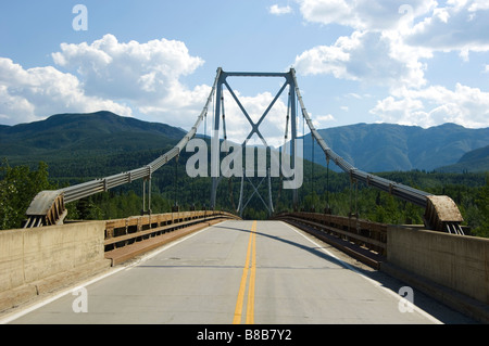 Ponte Inferiore del Fiume Liard, Alaska Highway, BC Foto Stock