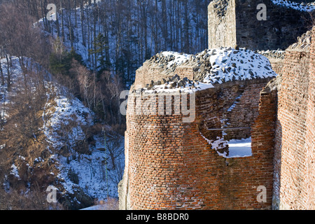 Rovine di Dracula s fortezza in Romania Foto Stock