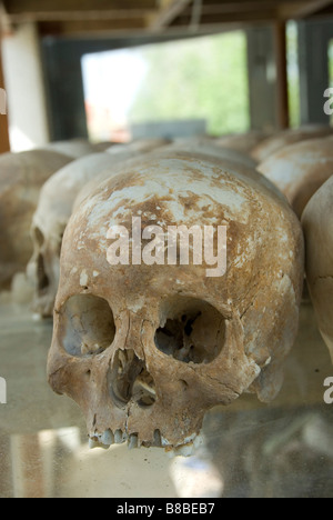 Le vittime di Pol Pot e il regime maoista, Choeung Ek Killing Fields Cambogia Foto Stock