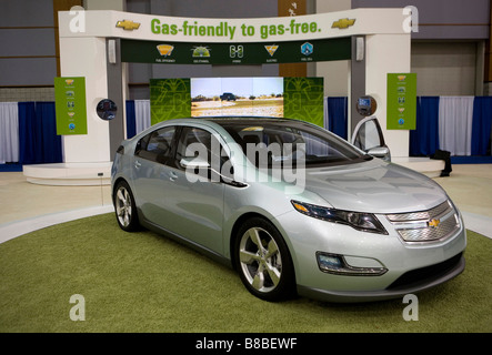 4 febbraio 2009 Washington D C La Chevrolet Volt sul display al Washington Auto Show Foto Stock