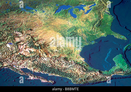 Mappa USA Messico Foto Stock