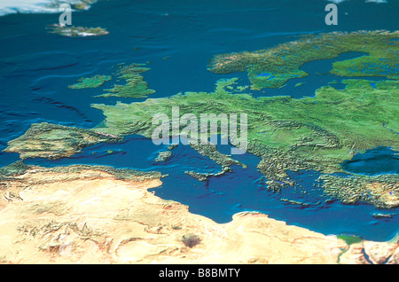 Mappa Europa Nord Africa Foto Stock