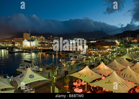 Più tardi nel pomeriggio umore a Victoria & Alfred Waterfront Città del Capo Sud Africa Foto Stock