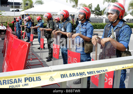 Malaysian poliziotti antisommossa (FRU). Foto Stock