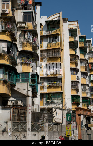 Blocco di appartamenti a Macao Foto Stock