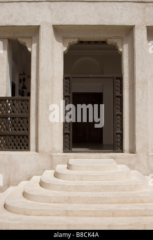 Dubai, UAE, dettagli architettonici di Sheikh Saeed Al Maktoum-house Foto Stock