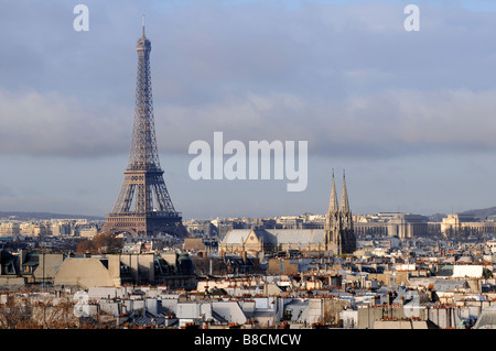 Allasua de Paris la Tour Eiffel Francia Foto Stock