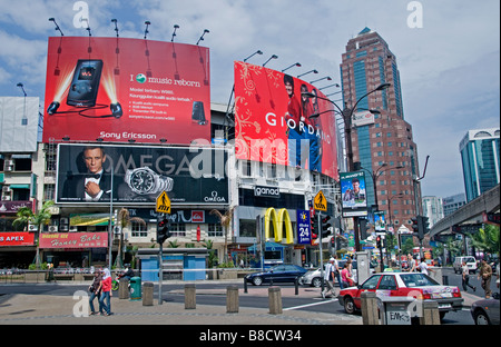 Jalan Bukit Bintang Plaza strada Bintang Walk Giordano segno Kuala Lumpur in Malesia Foto Stock