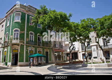 Praia Luis de Camoes, piazza centrale, Lagos, Algarve, PORTOGALLO Foto Stock