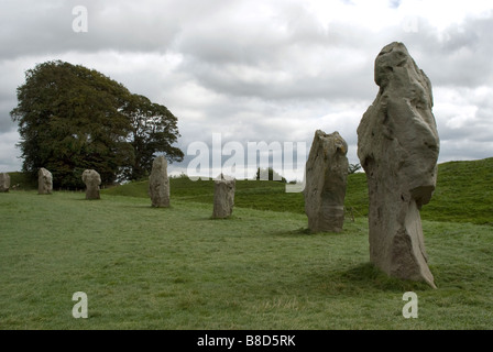 Avebury Stone Circle nel Wiltshire, Inghilterra Foto Stock