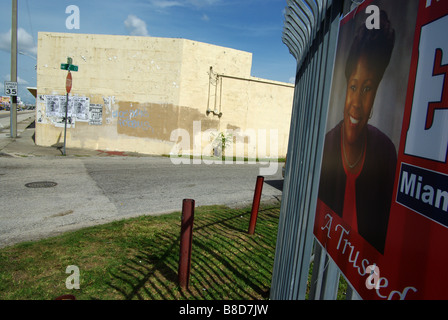 Vista di NW 79th street a Miami in Florida Foto Stock