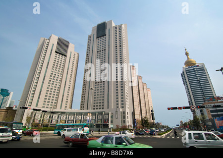 Di recente sviluppato Eastern Qingdao, Fushan Bay, Provincia di Shandong, Cina Foto Stock