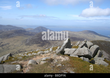 Sperone roccioso Caisteal Abhail Isle of Arran Scozia Maggio 2007 Foto Stock