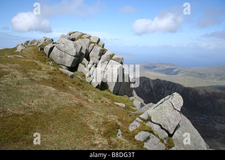 Sperone roccioso Caisteal Abhail Isle of Arran Scozia Maggio 2007 Foto Stock