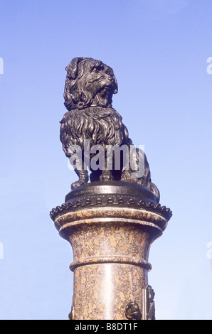 Greyfriars Bobby Edimburgo Regno Unito Scozia statua di Skye Terrier cane fedele amico di Jock grigio, pastore, commemorazione Foto Stock