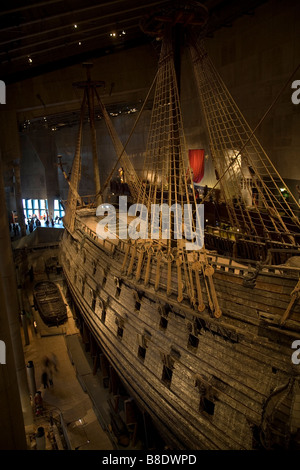 Vasa - naufragio svedese dopo il restauro presso il museo di Stoccolma, Svezia Foto Stock