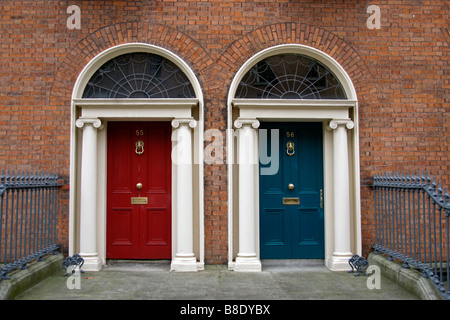 Irlanda Dublino Merrion Square porte Foto Stock