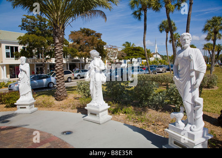 Le statue sulla St Armands Circle di Sarasota Florida Foto Stock