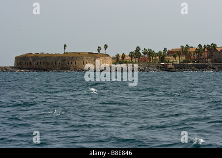 Coloniali Francesi Fort d Estrees sulla Ile De Goree a Dakar in Senegal Foto Stock