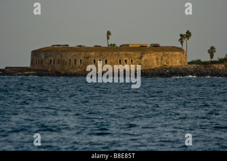 Coloniali Francesi Fort d Estrees sulla Ile De Goree a Dakar in Senegal Foto Stock