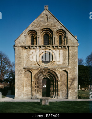 Iffley Chiesa fronte ovest Foto Stock