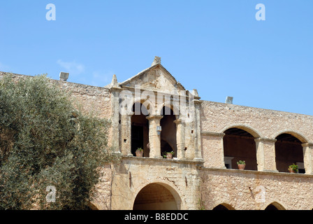 Il monastero di Arkadia sull isola di Creta nel Mare Mediterraneo. Foto Stock