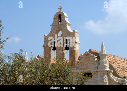 Il monastero di Arkadia sull isola di Creta nel Mare Mediterraneo. Foto Stock