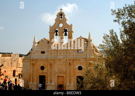 Il monastero di Arkadia sull isola di Creta nel Mare Mediterraneo. Foto Stock