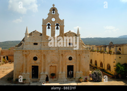 Il monastero di Arkadia sull isola di Creta nel Mare Mediterraneo. Foto Stock