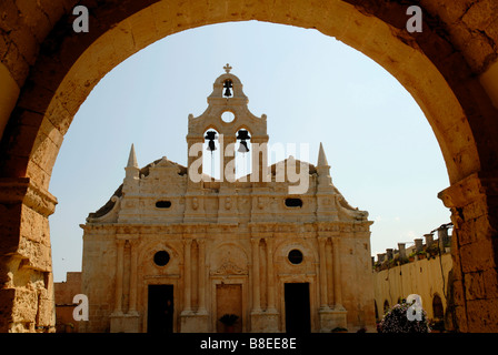 Il monastero di Arkadia sull isola di Creta nel Mare Mediterraneo. Foto Stock