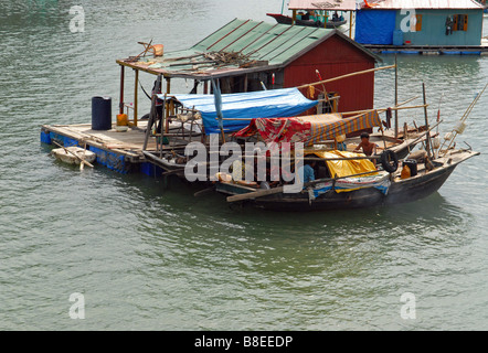 Il Vietnam Halong Bay di persone che vivono con l'acqua Foto Stock