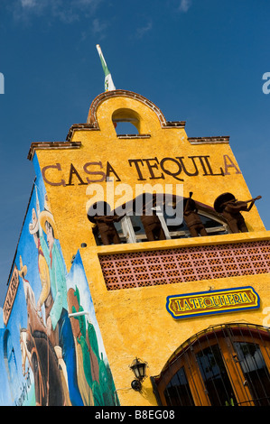 Casa Tequila quinta avenue Playa del Carmen in Messico Foto Stock