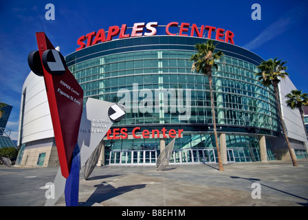 Staples Center multi-purpose sports arena il centro cittadino di Los Angeles in California Foto Stock