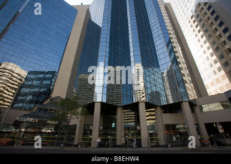 Vetro frontale office grattacieli, Calgary, Alberta, Canada Foto Stock