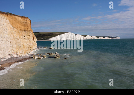 Le sette sorelle di speranza spazio vicino a Seaford Testa, East Sussex, England, Regno Unito Foto Stock
